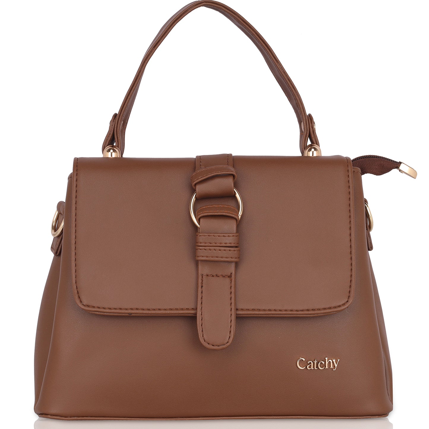 Shoulder sling bag in gold for elegant evenings.