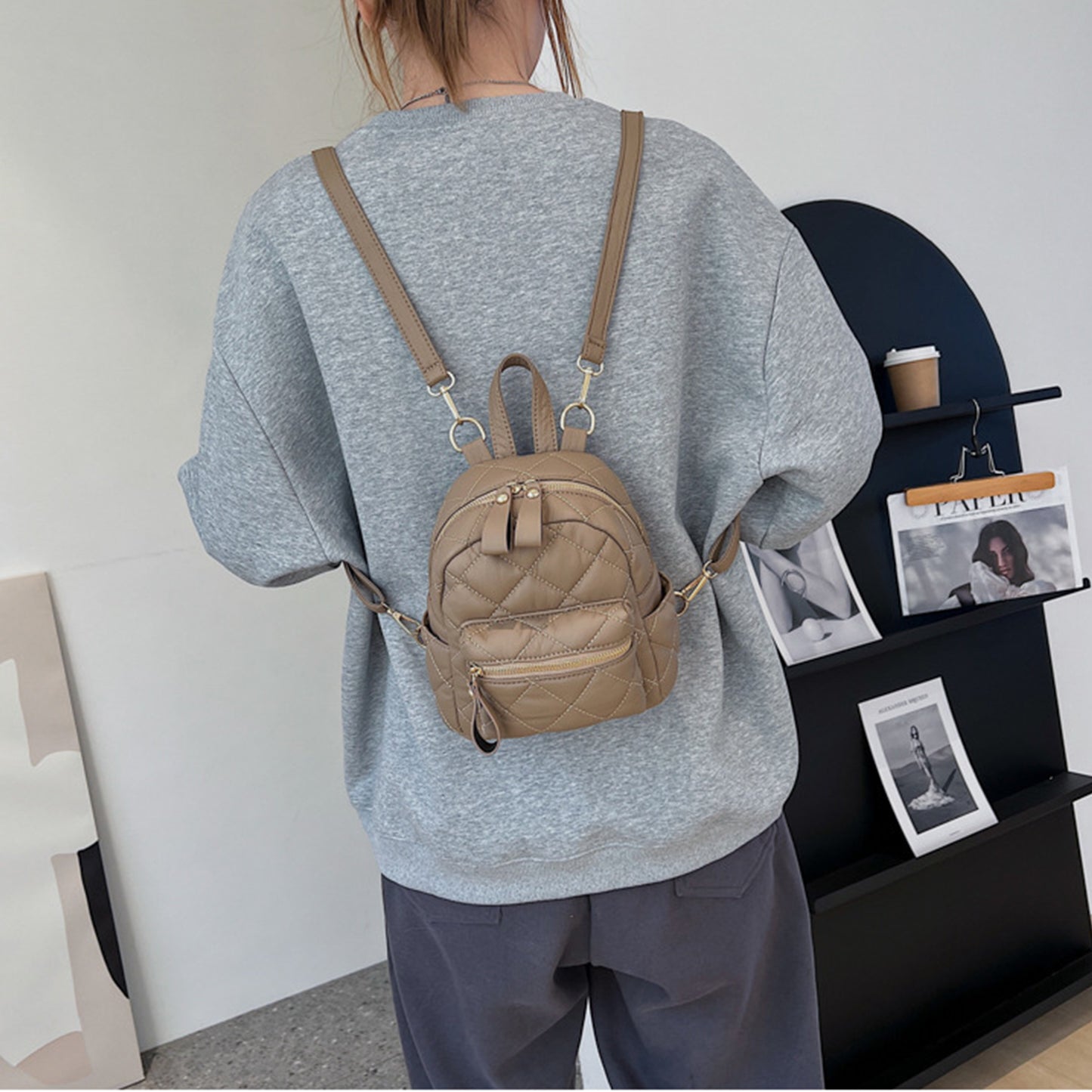 Mini Black Travel Back Pack for Women perfect for Airport Look