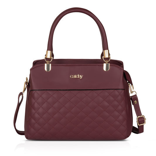 Black PU handbag with jeans for everyday elegance.