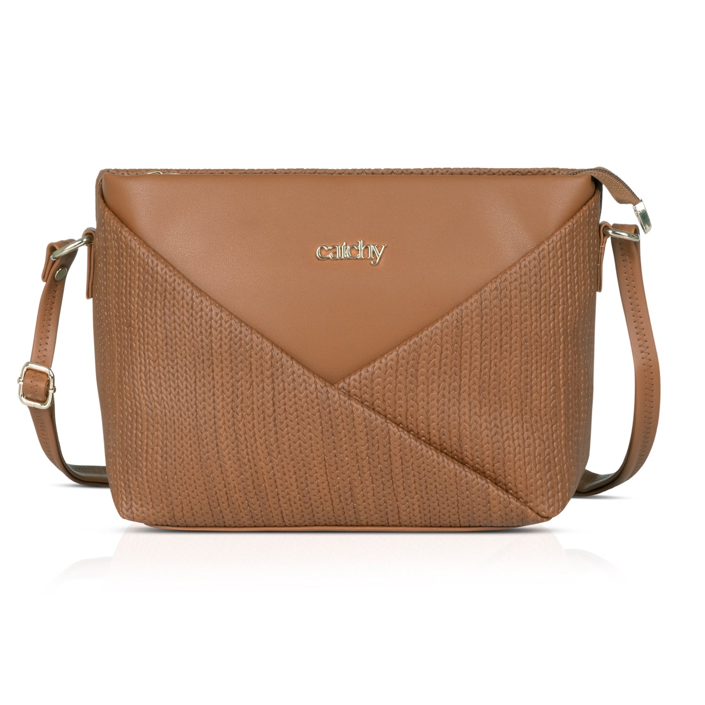 Emerald Green Crossbody Bag on a marble surface, accentuating its bold hue and compact design.