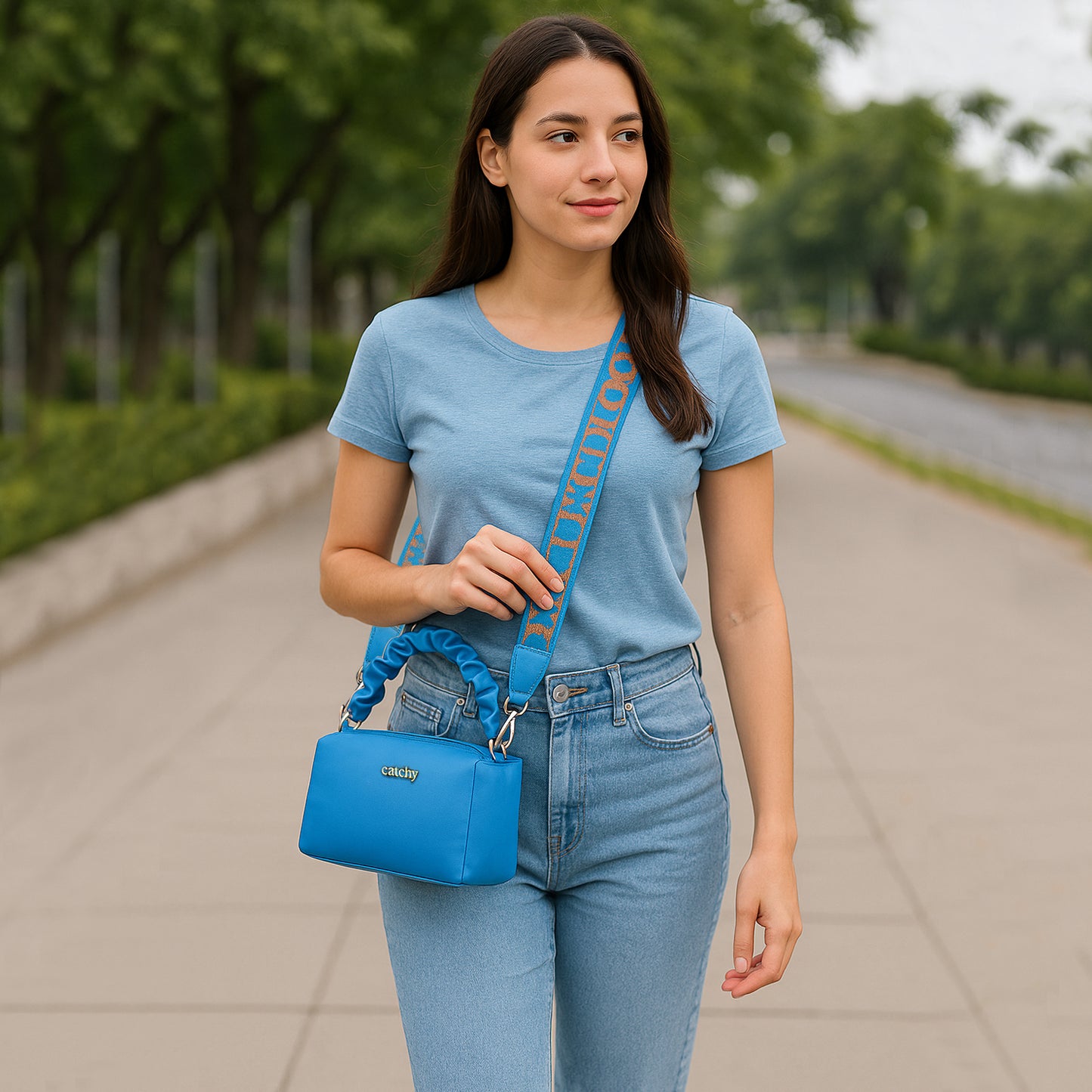 Catchy cross body women sling bag