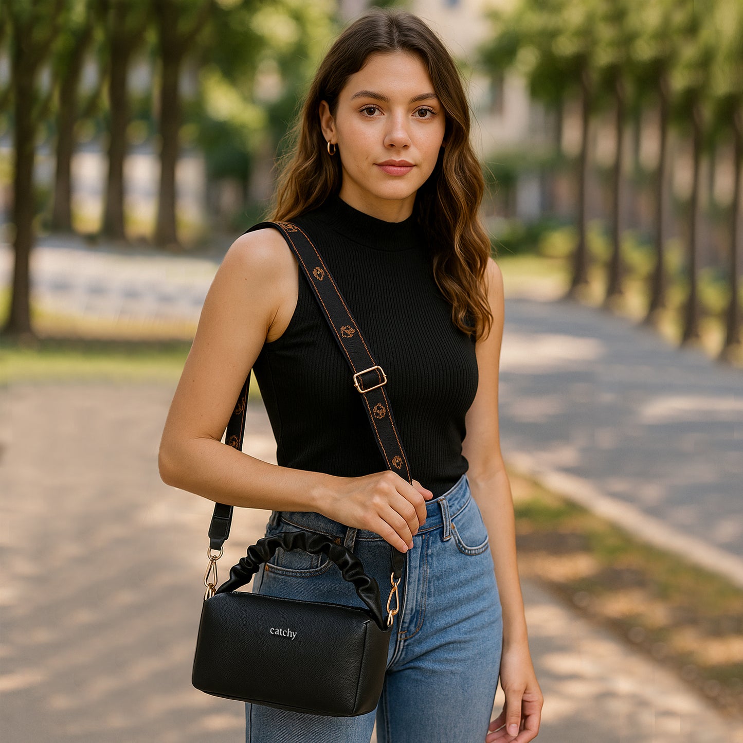 Catchy cross body women sling bag