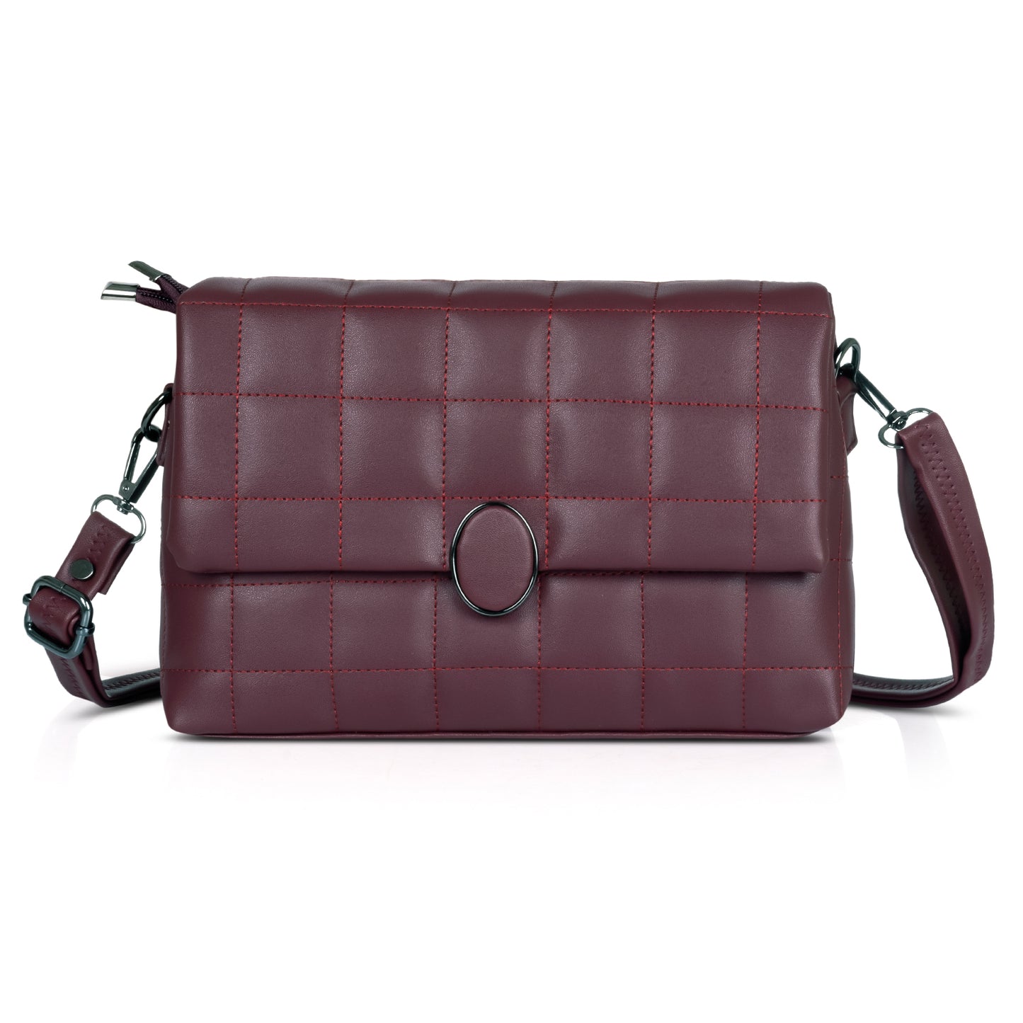 Sleek black quilted shoulder purse, lightweight and versatile for any occasion.