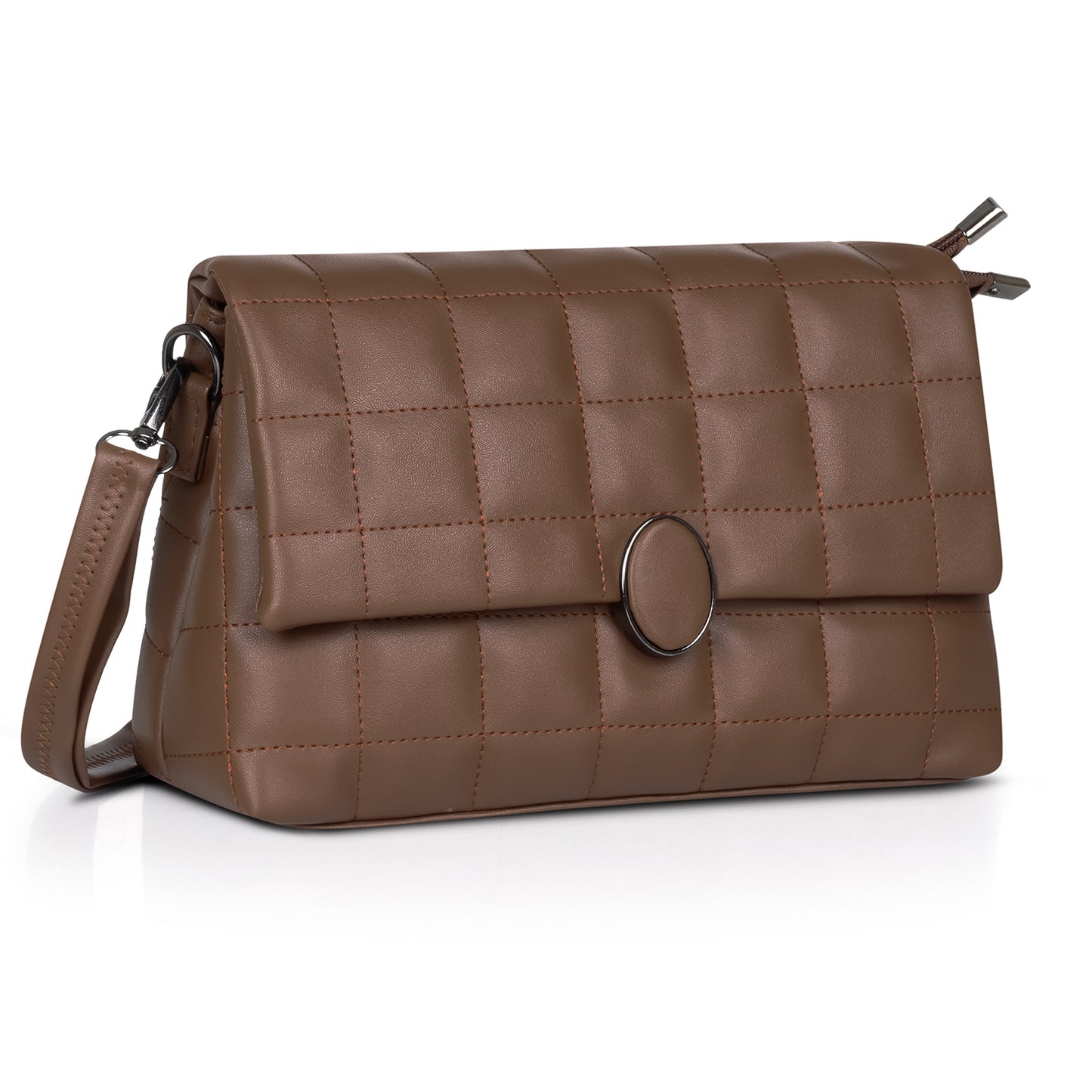 Black vegan leather crossbody purse, crafted for women who value elegance.