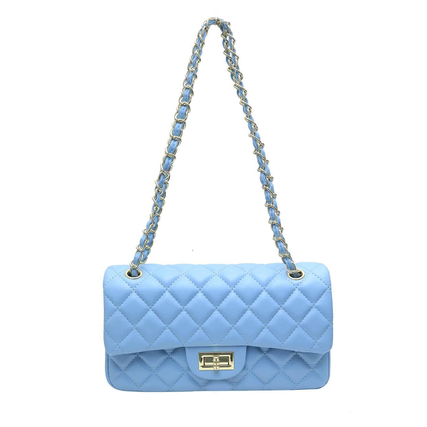 Celebrity style sling bag in navy for elegance.