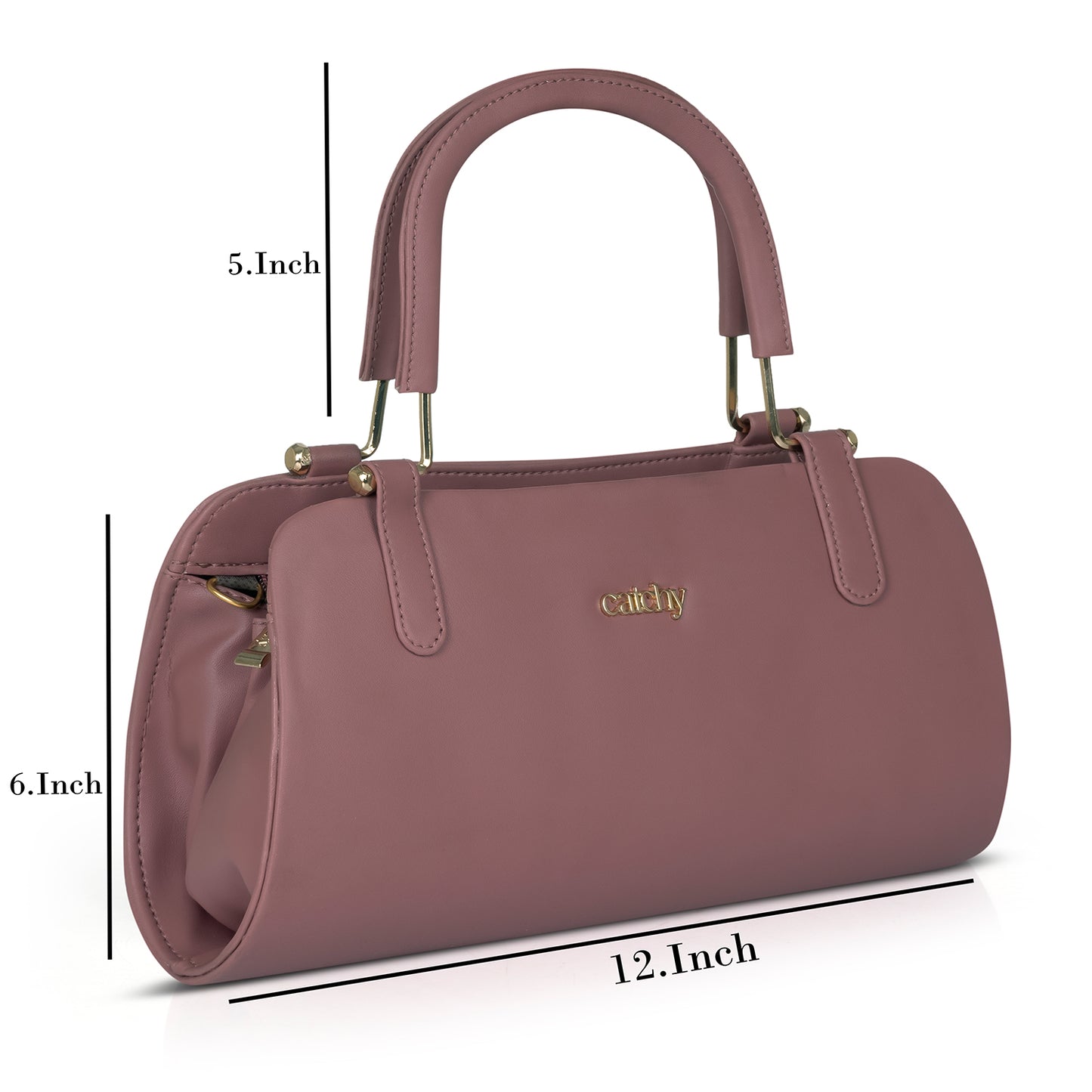 Blush Pink Elegant Slingbag with Gold Chain – Stylish Shoulder & Hand Carry Purse