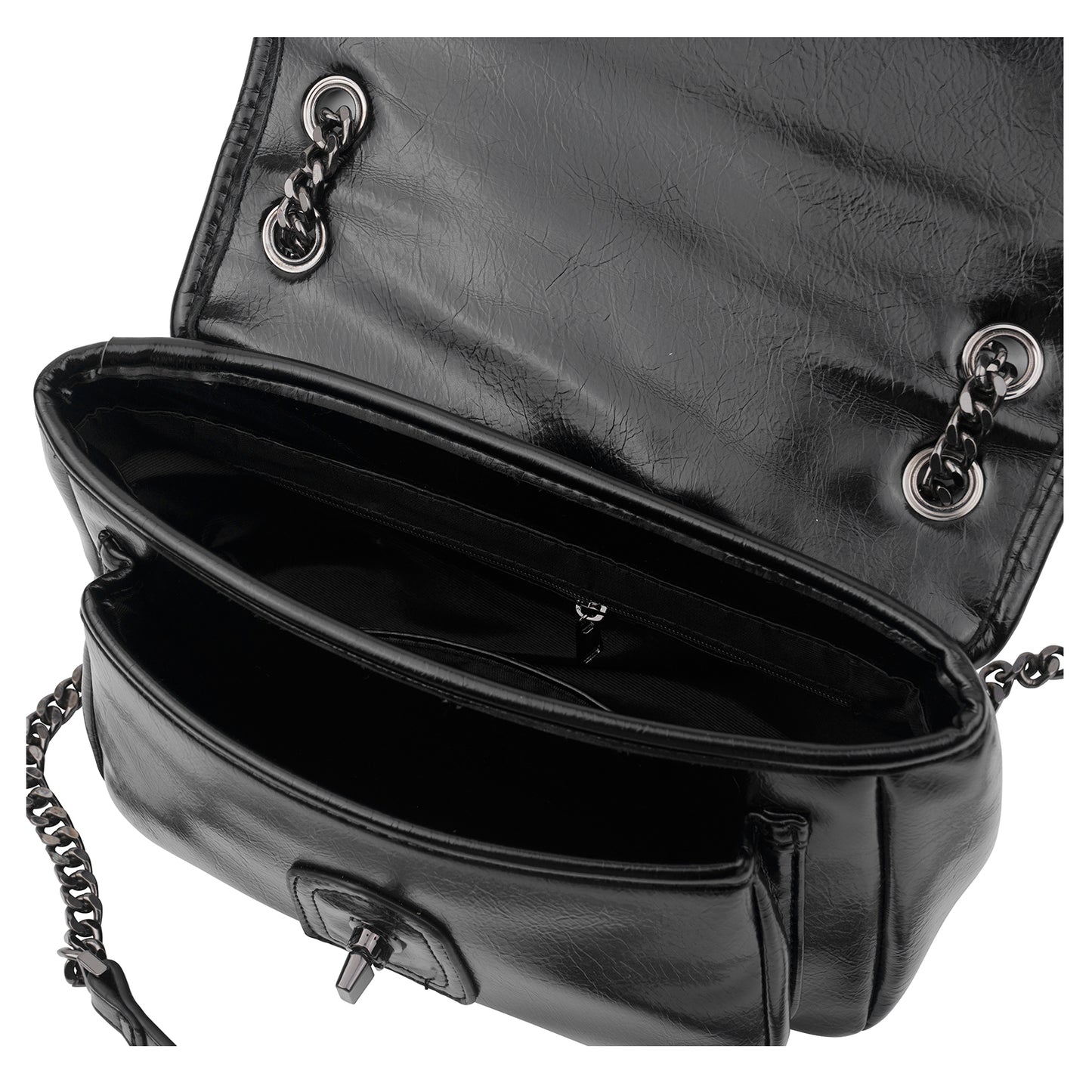 Modern thick chain women sling bag, the best chain sling bag for effortless style.