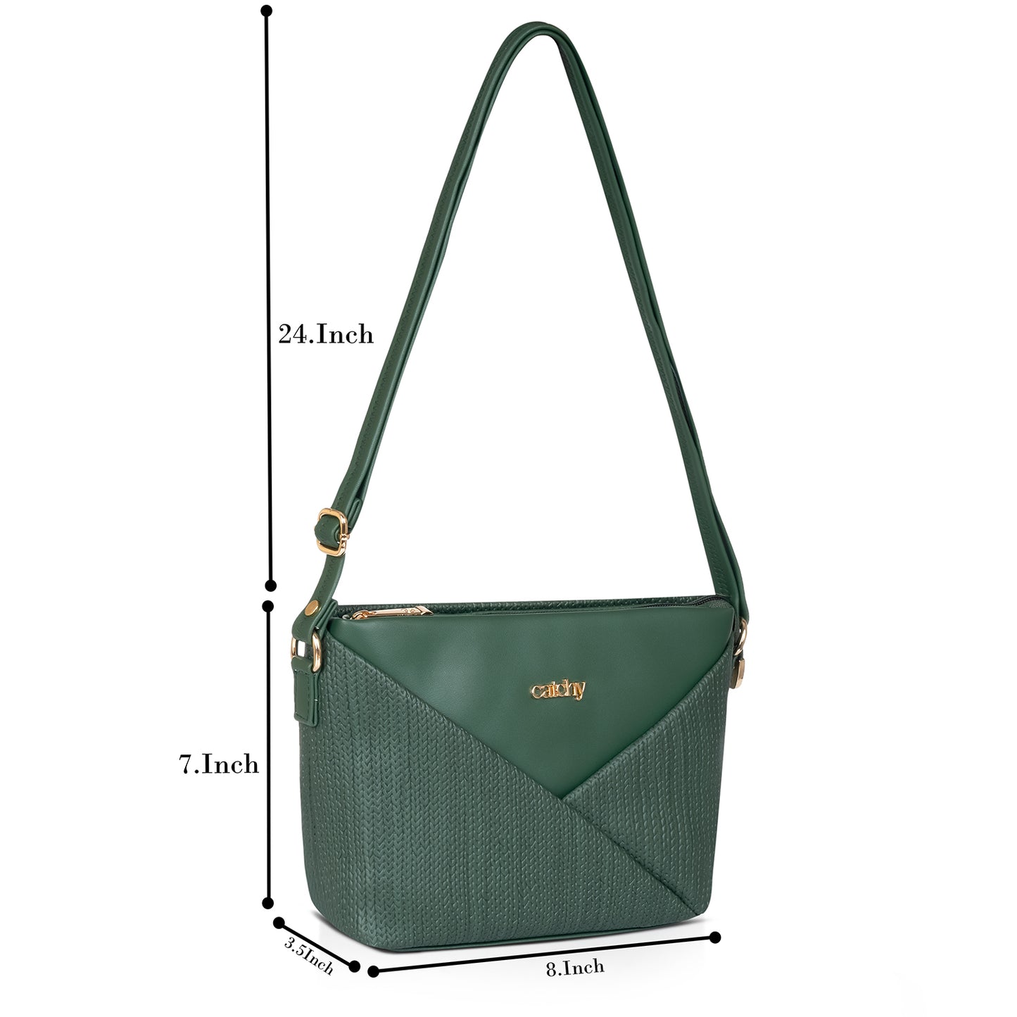 AngelineByAngie stylish shoulder bag in emerald green, styled with a dress for elegant evening wear.
