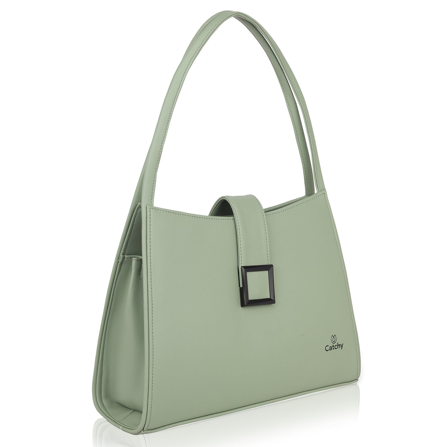 Lifestyle shot of a woman carrying a Designer Women Handbag in brown.