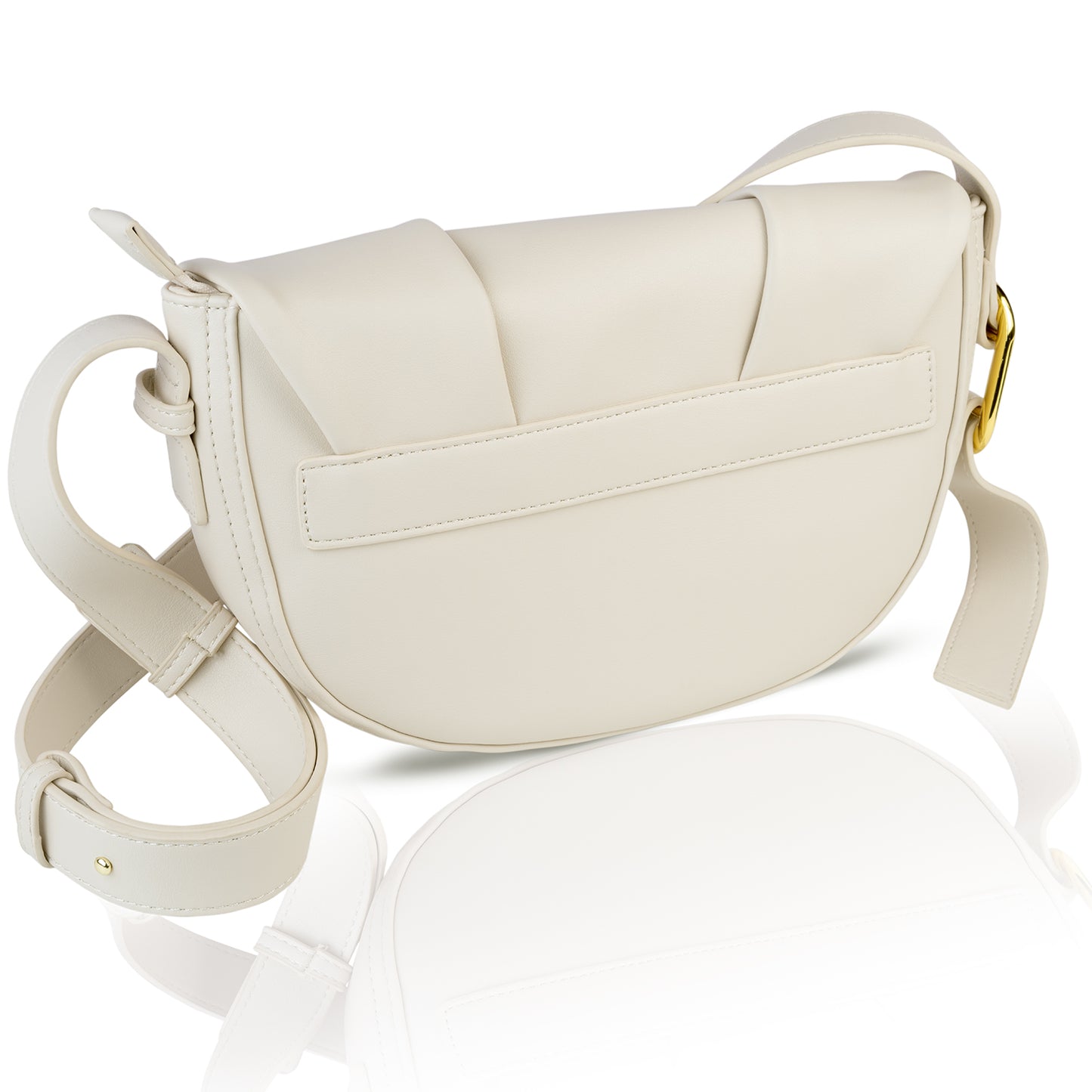 Frill Design Sling Bag, a chic beige sling bag for women with flair.