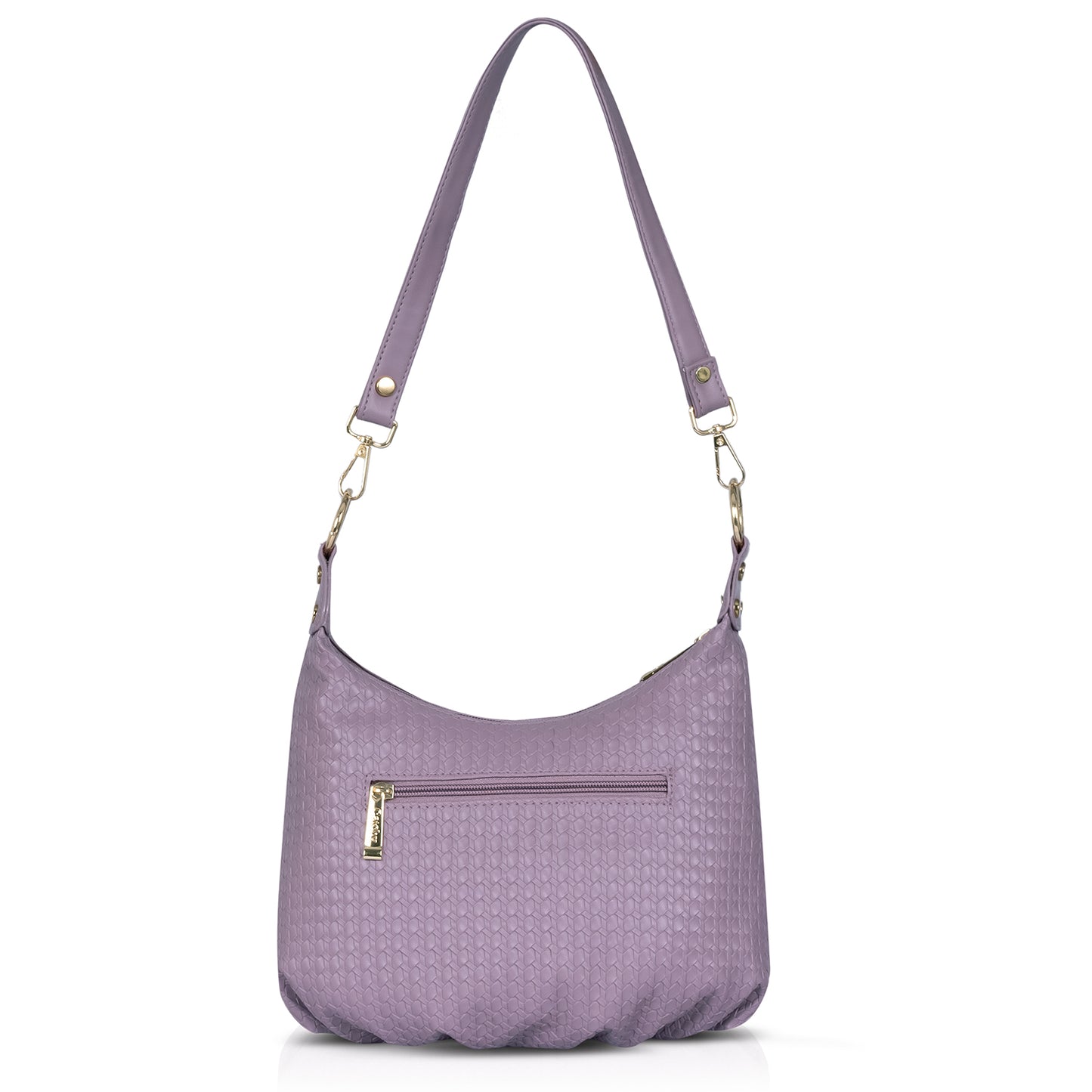 Black quilted shoulder bag with gold chain for effortless style.