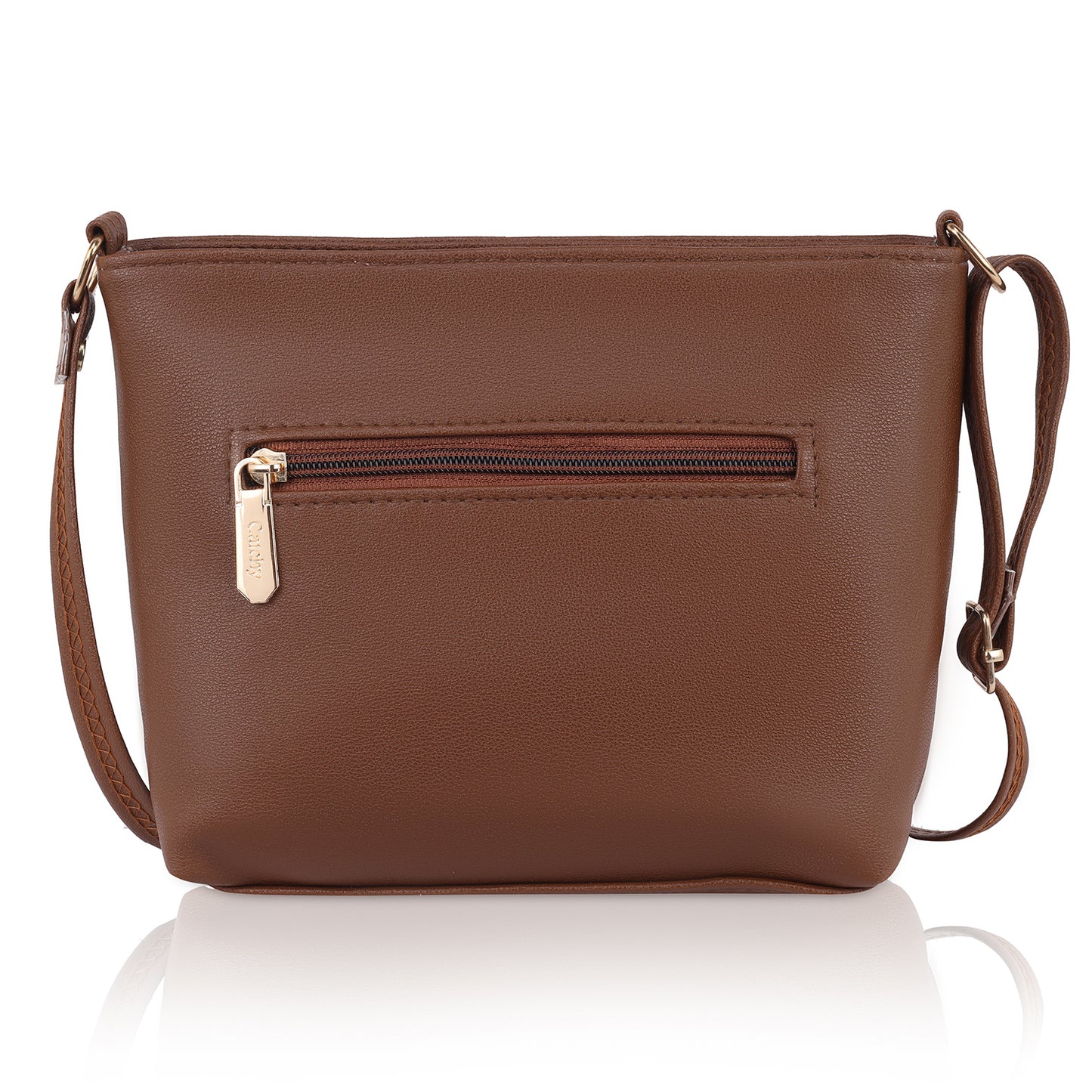 Blue sling bag with sleek adjustable strap.