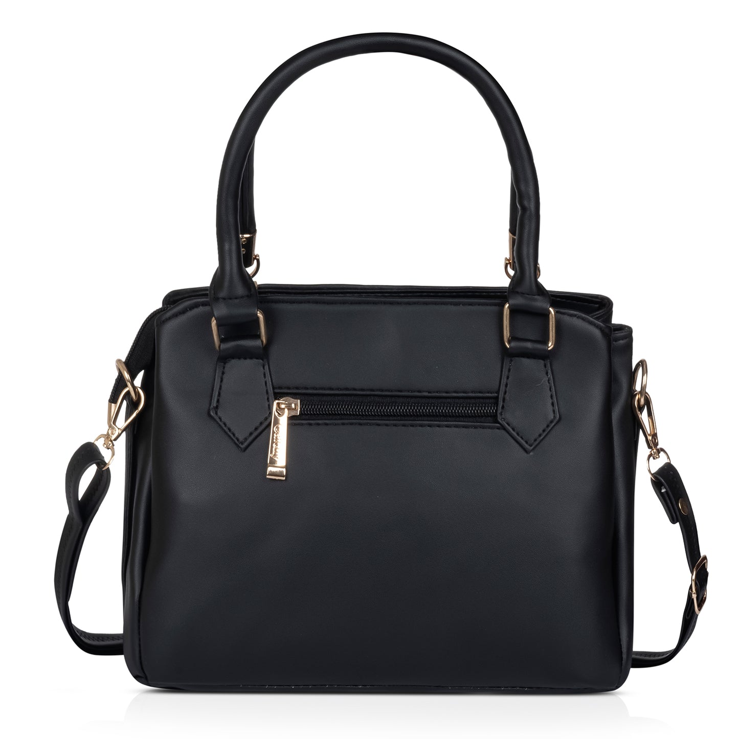 Close-up of premium PU handbag with quilted pattern and gold strap.
