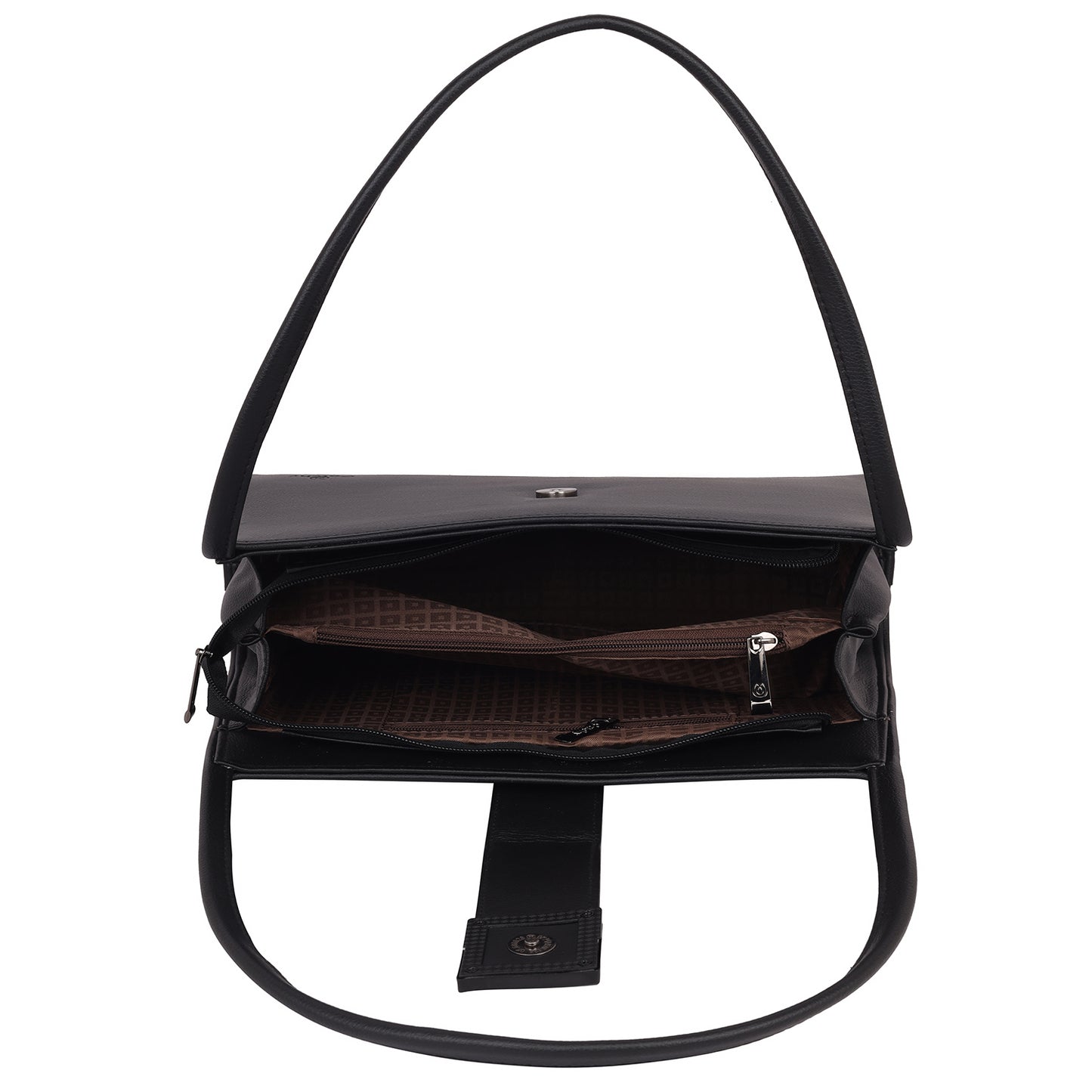 Designer Women Handbag with lock design, blending security and style.
