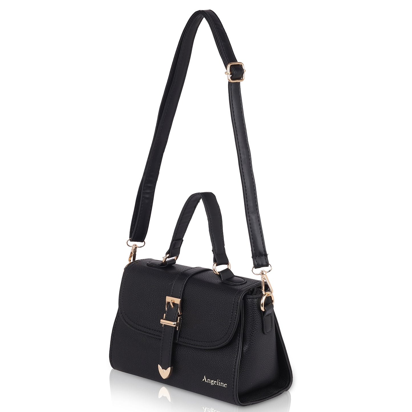 Green and Black Sling Bag for Women's