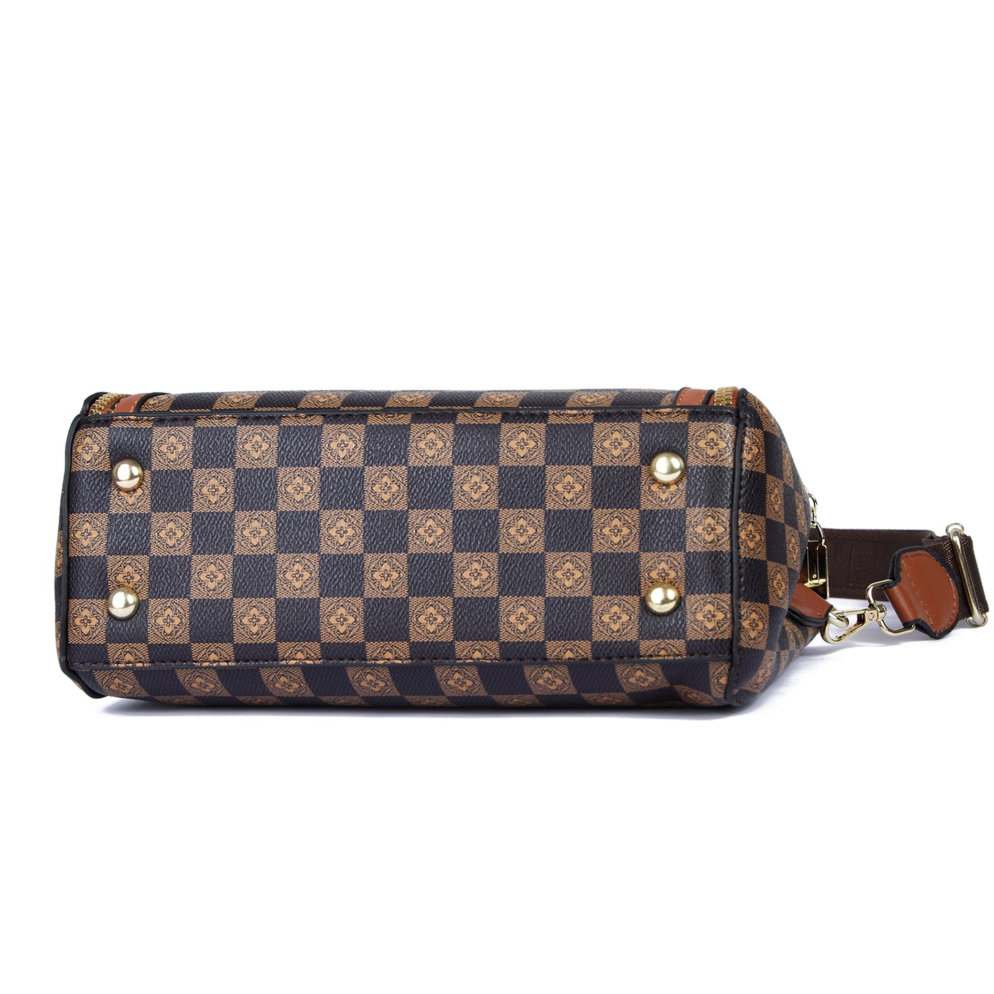Tan Brown PU Leather Structured Sling Bag with Detachable Shoulder Strap and Stylish Handle – Comfortable and Perfect for Everyday Use