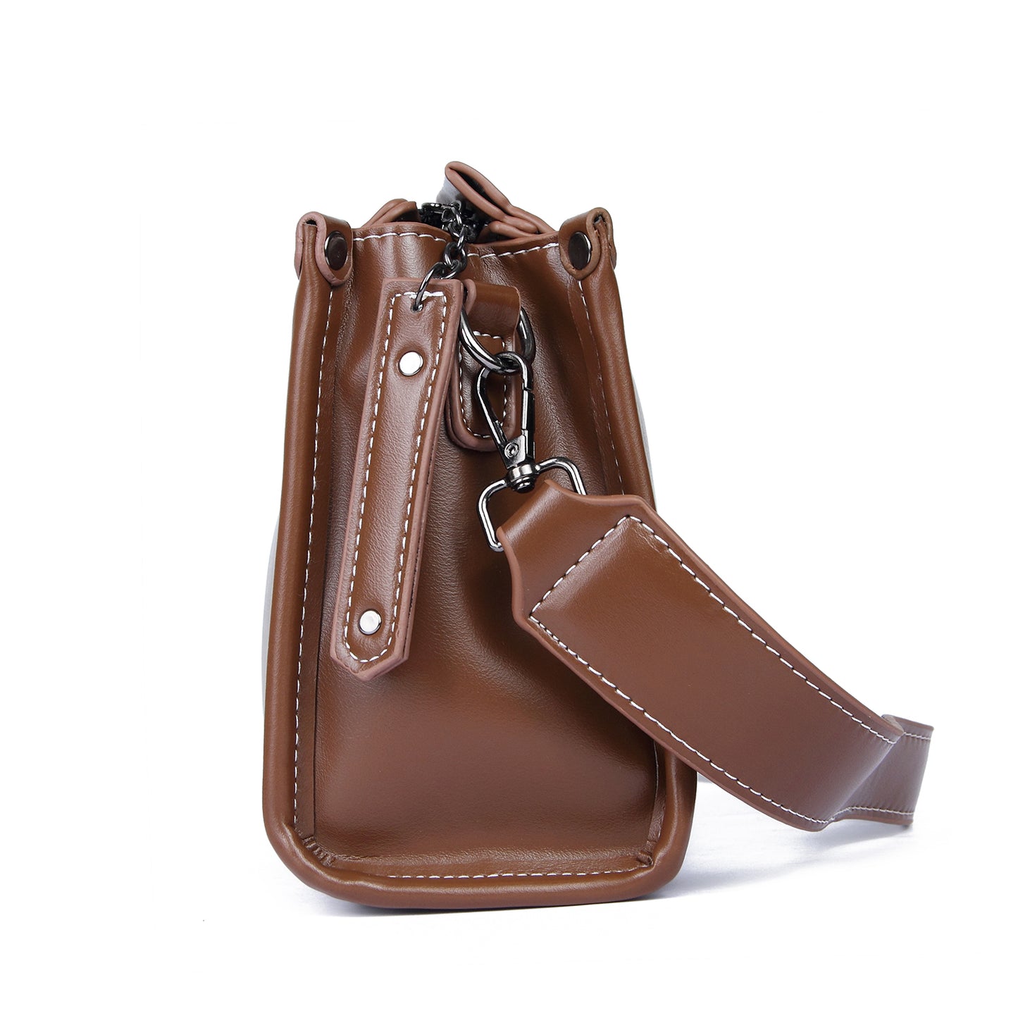 Angeline's Royal Maroon & Brown Cross Body Sling Bag