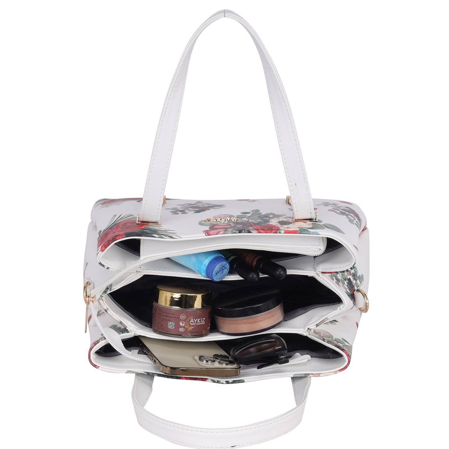 Celebrity handbags with sleek leather finish.
