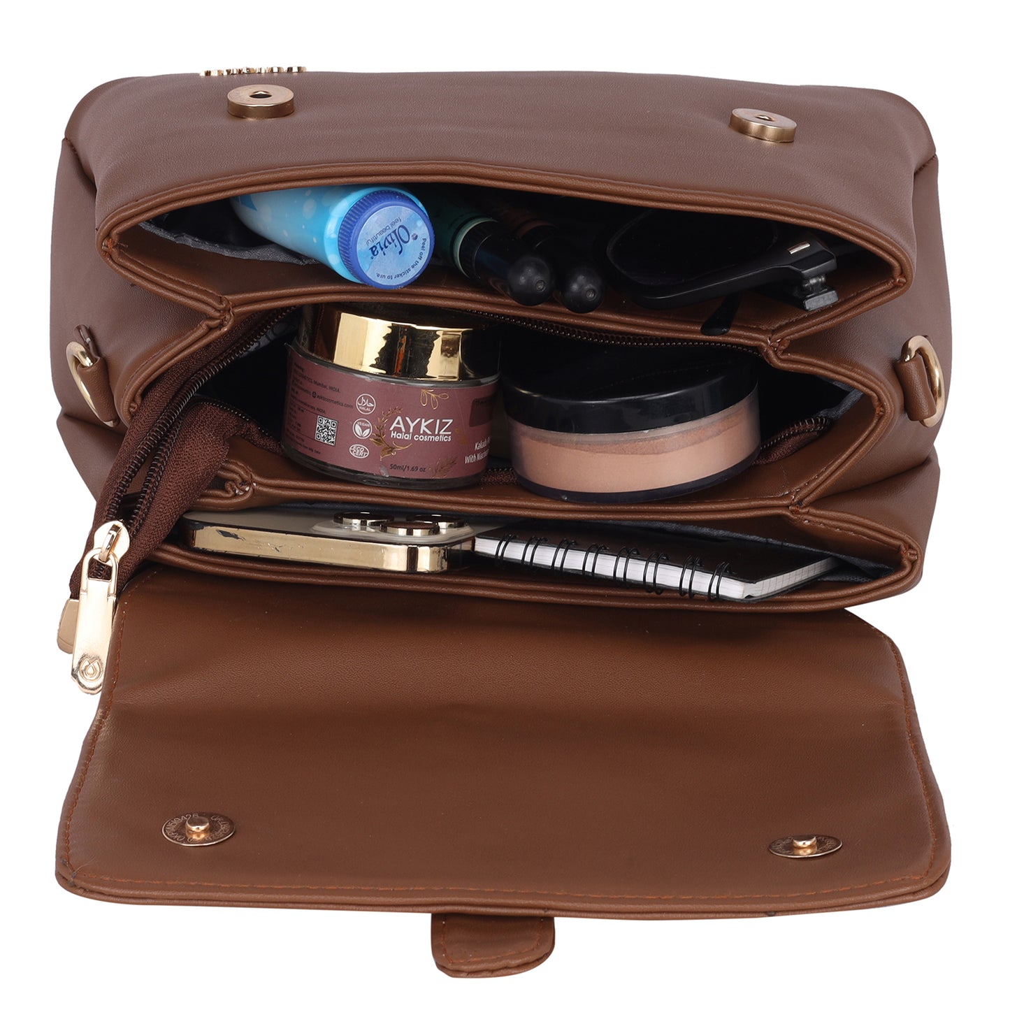 Women shoulder sling bag in green for trendy vibe.