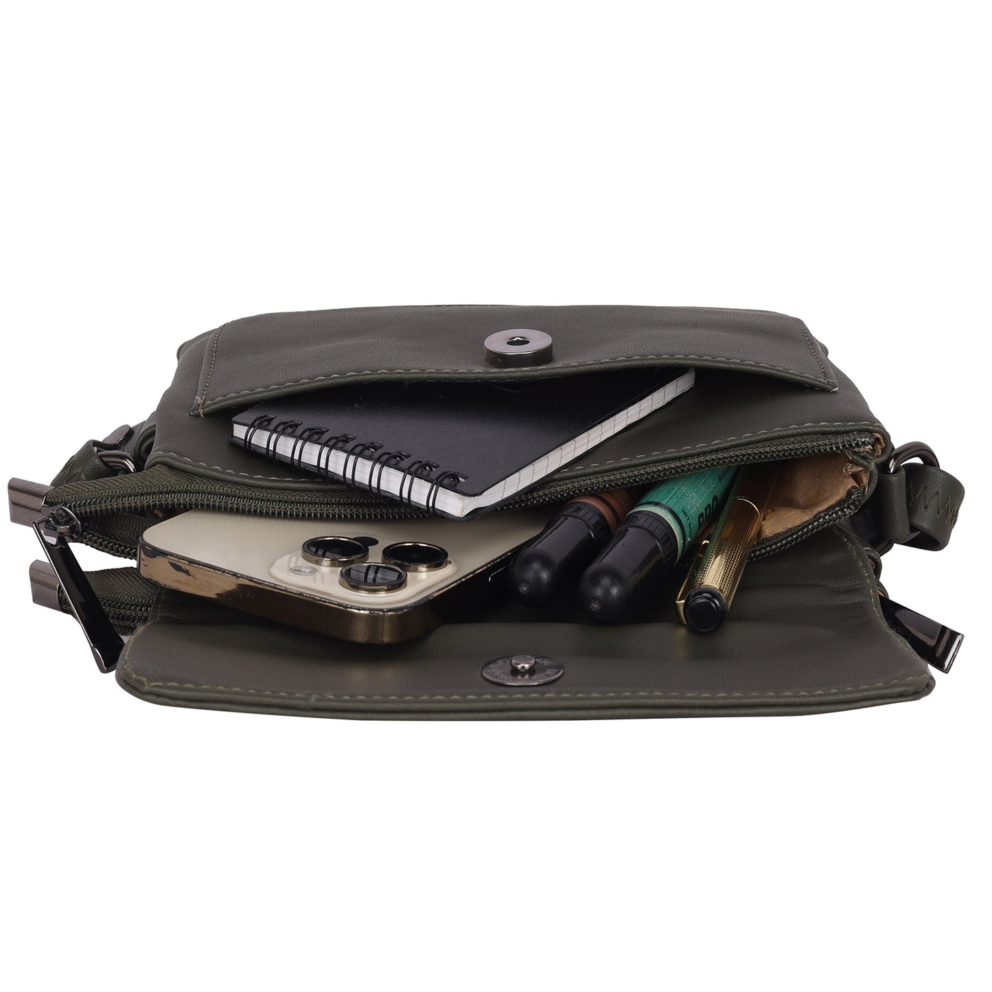 Premium sling bags for women with zipper.