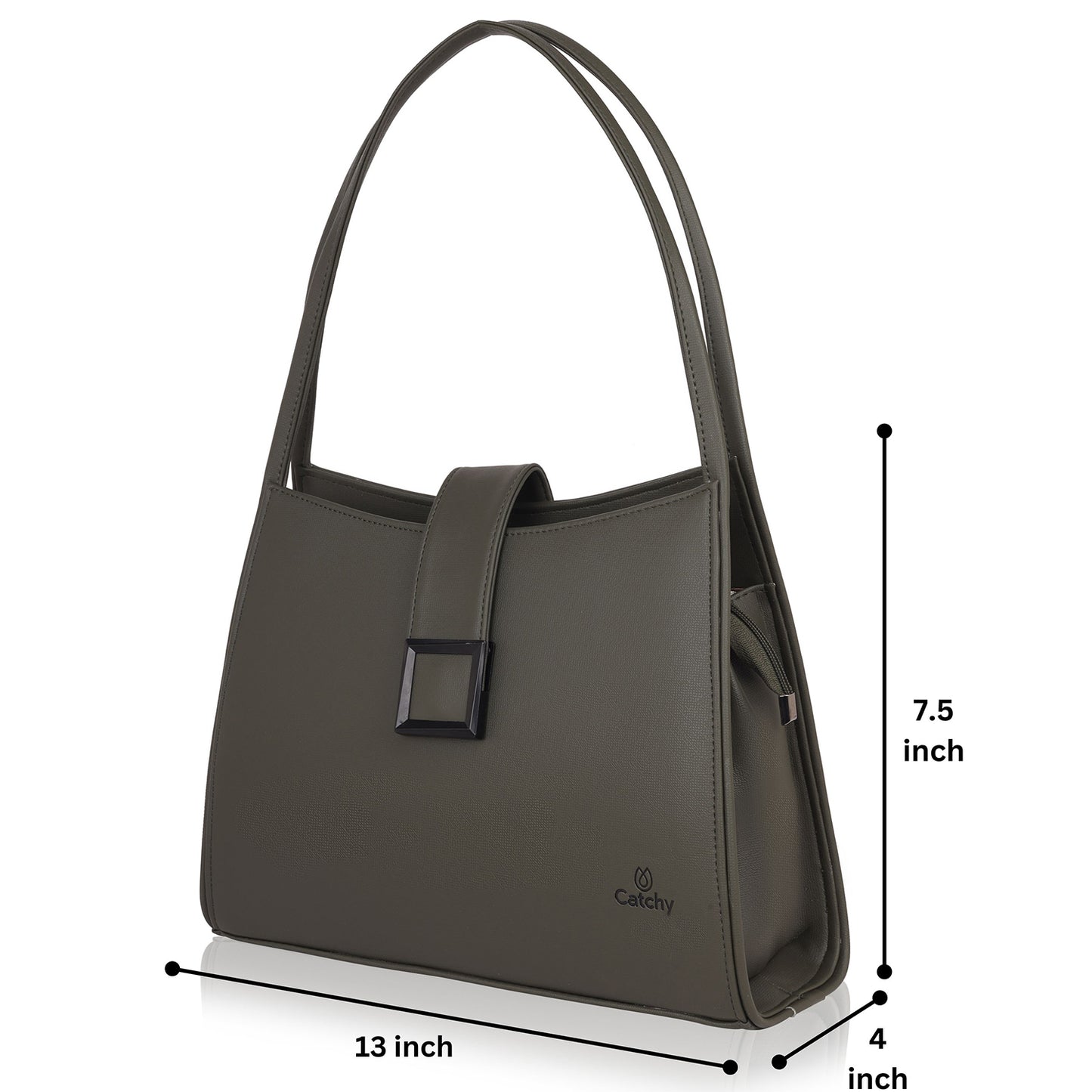 Close-up of a Designer Women Handbag’s crocodile pattern in sleek black.