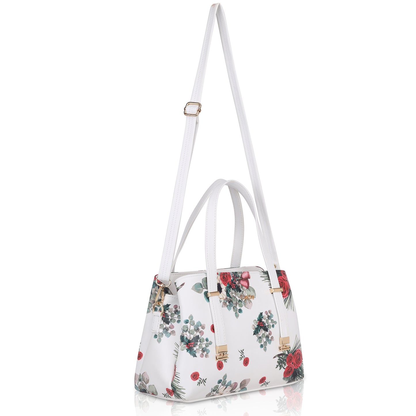 Catchy everyday women use hand bag in bold red.