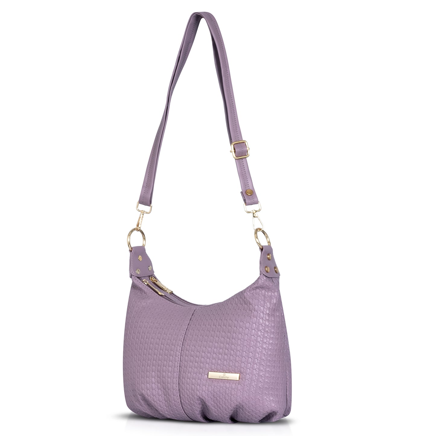 Chic black textured bag with gold hardware for modern elegance
Show in sidebar.