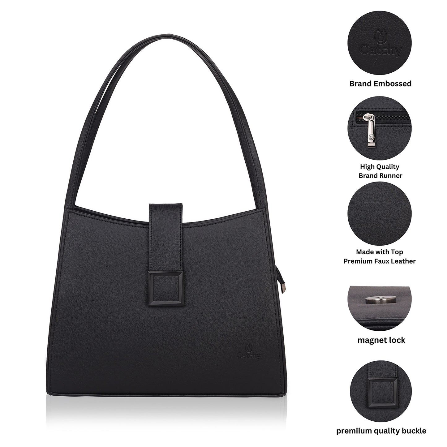 Top view of a Designer Women Handbag, highlighting premium craftsmanship.