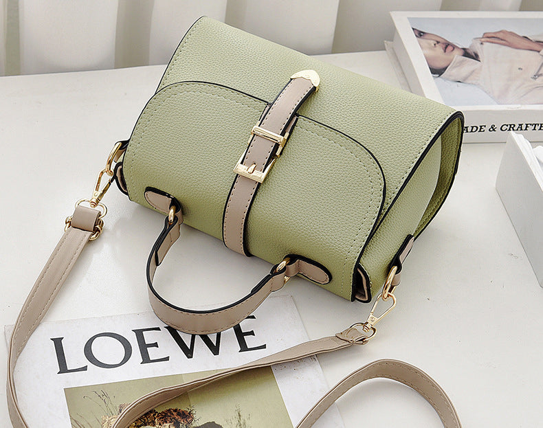 Green and Black Sling Bag for Women's