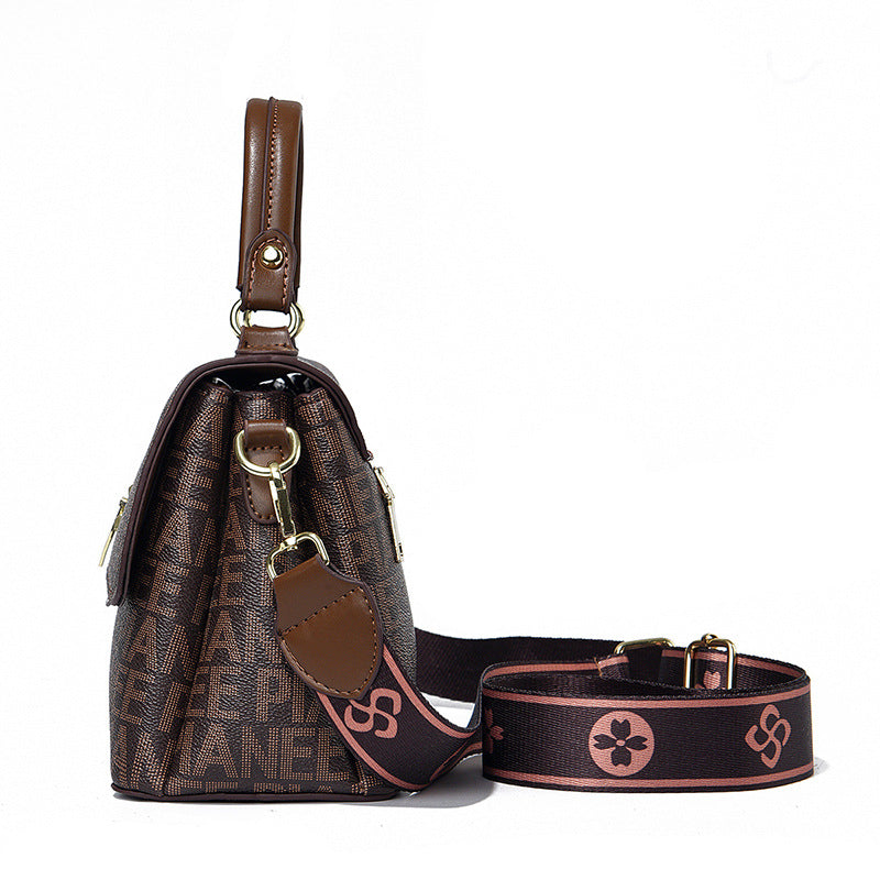 Brown magnet sling bag, a trendy accessory for modern women.