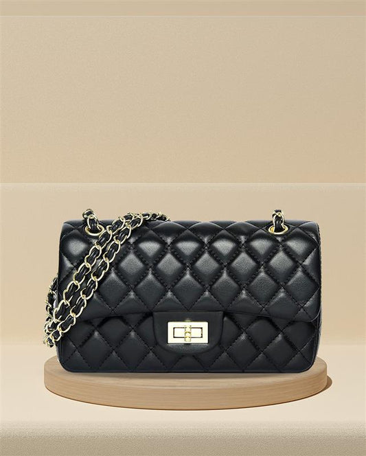 Celebrity style sling bag in black for party glamour.