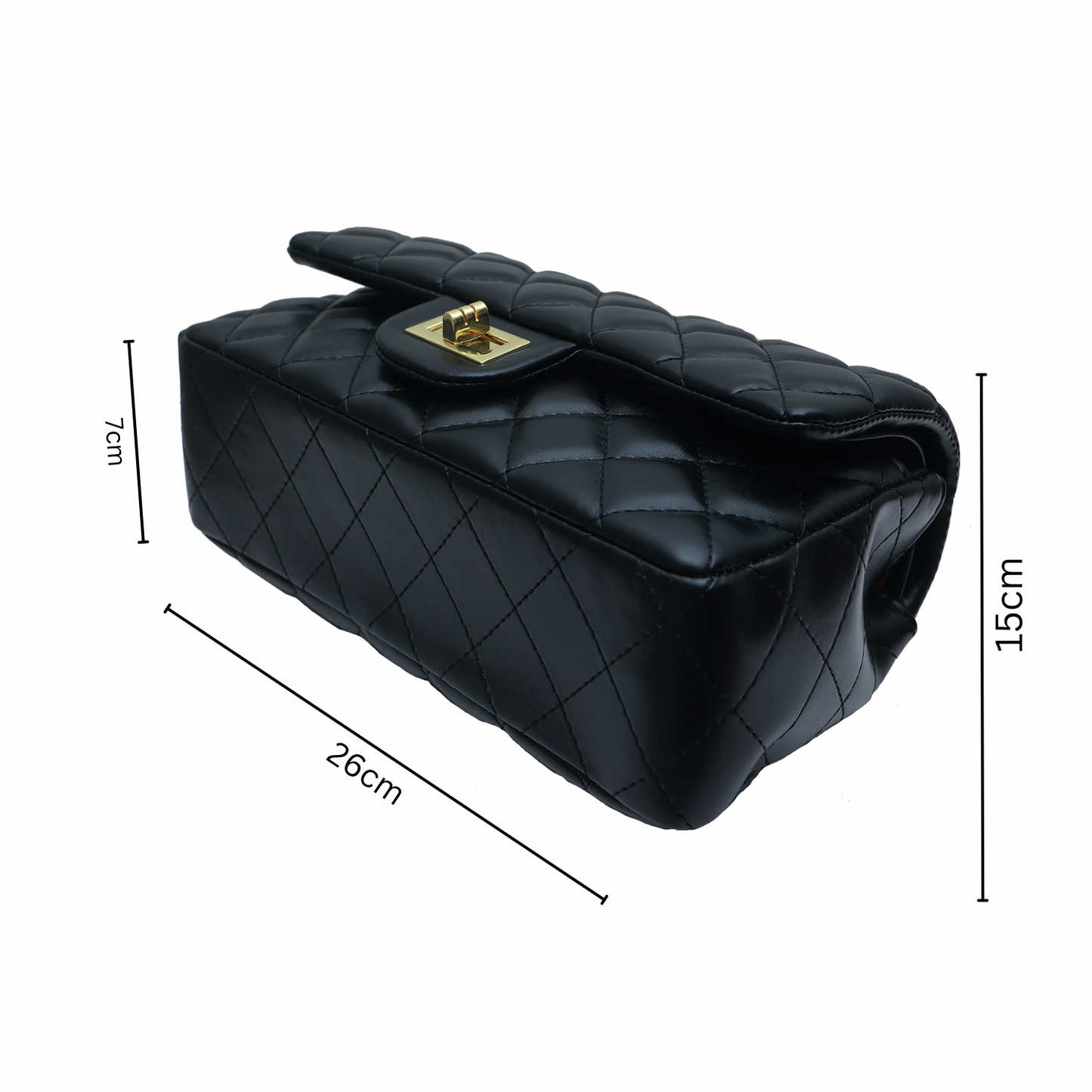 Celebrity style sling bag carried at gala event.
