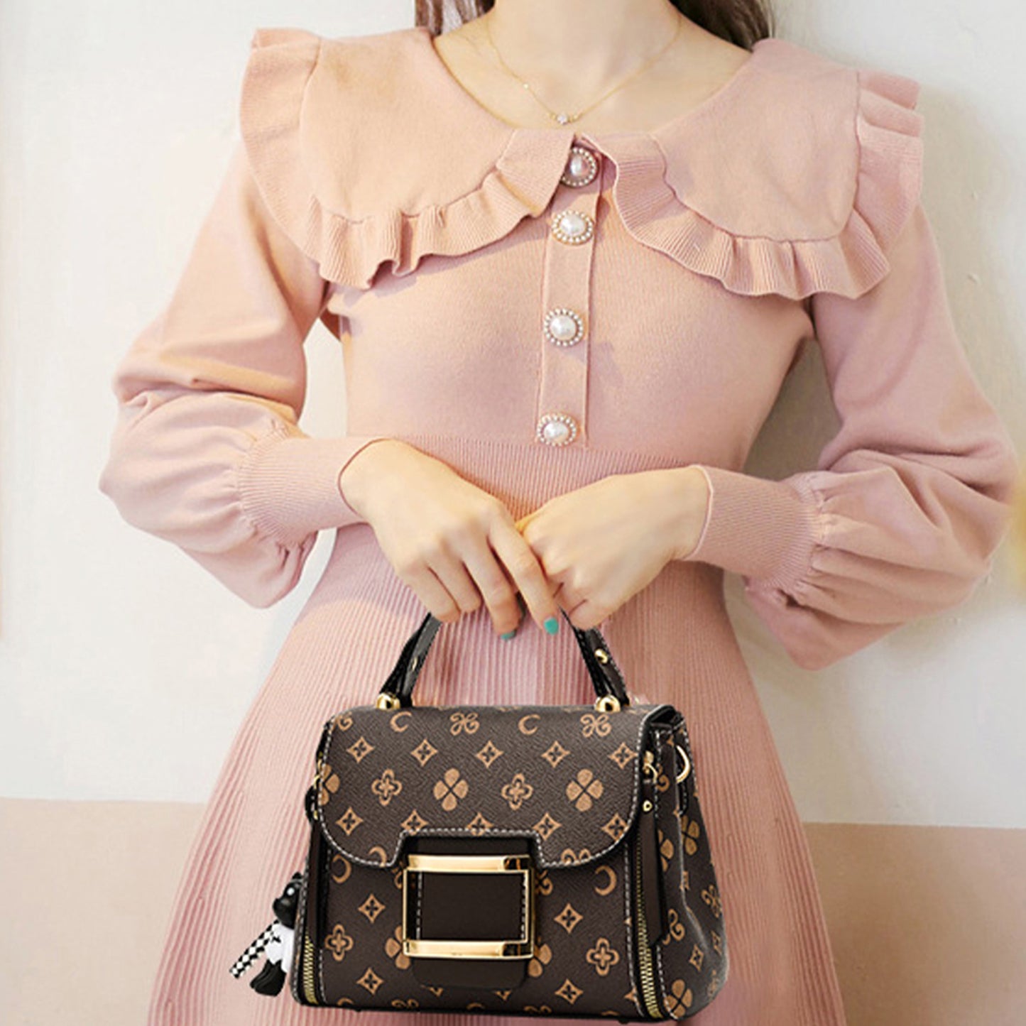 Brown sling bag for women, showcasing the chic Classic Brown Sling Bag design.