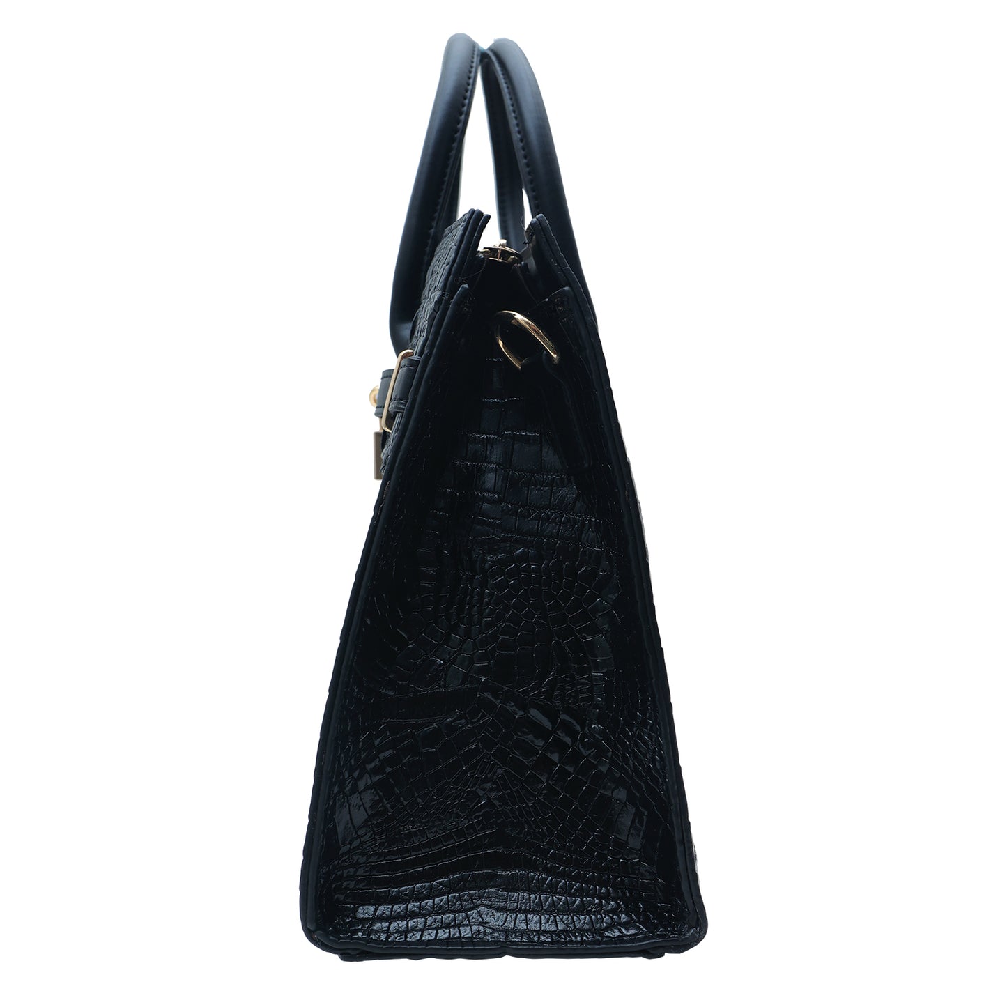 Designer Synthetic Leather Bags with secure lock feature.