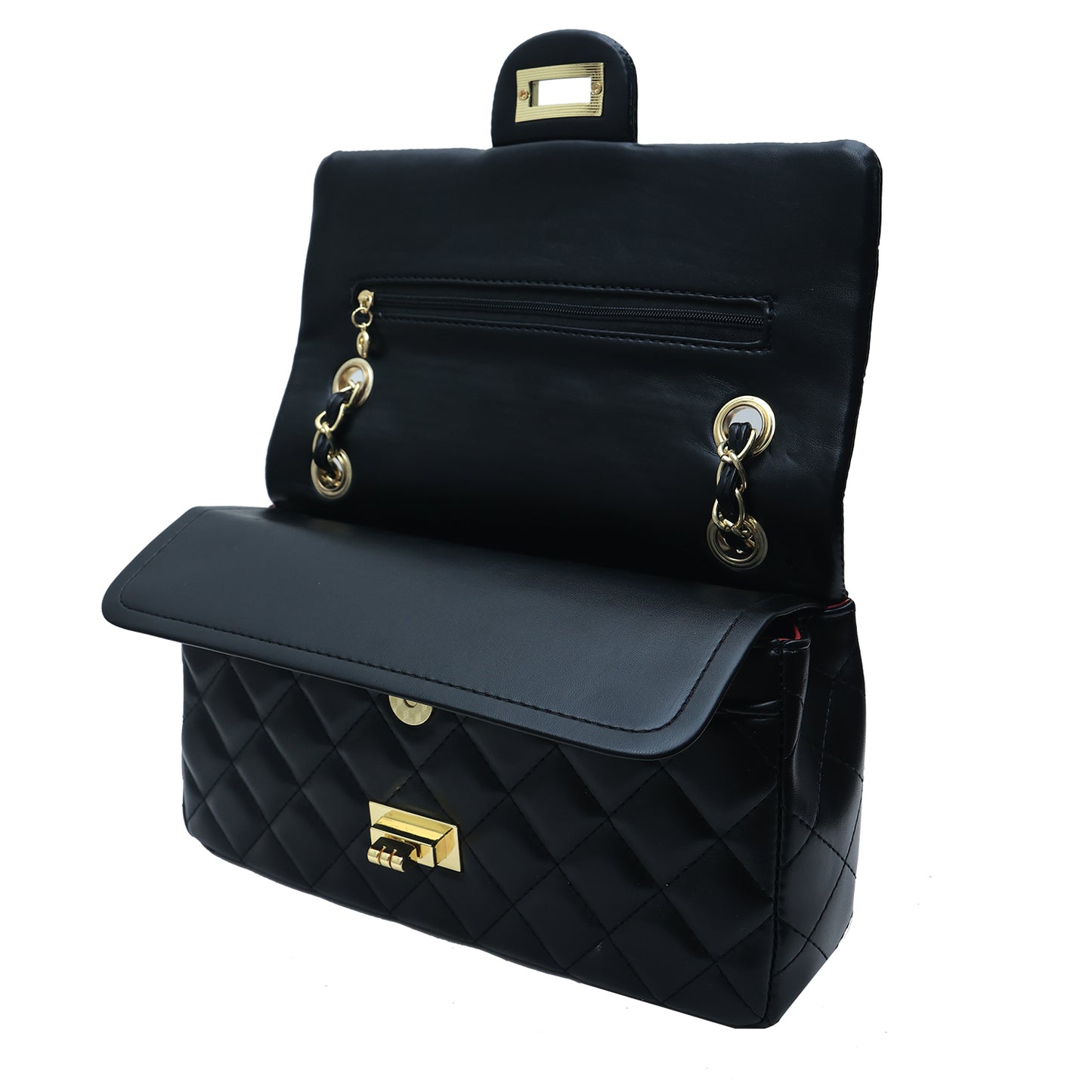 Celebrity style sling bag in red for bold style.