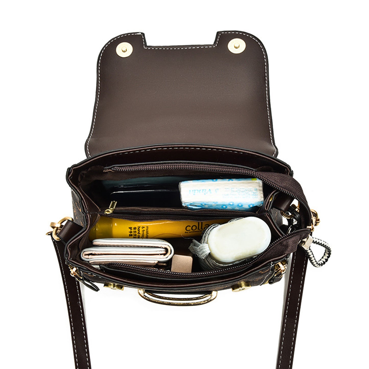 Elegant brown sling bag for women, the Classic Brown Sling Bag for versatile use.