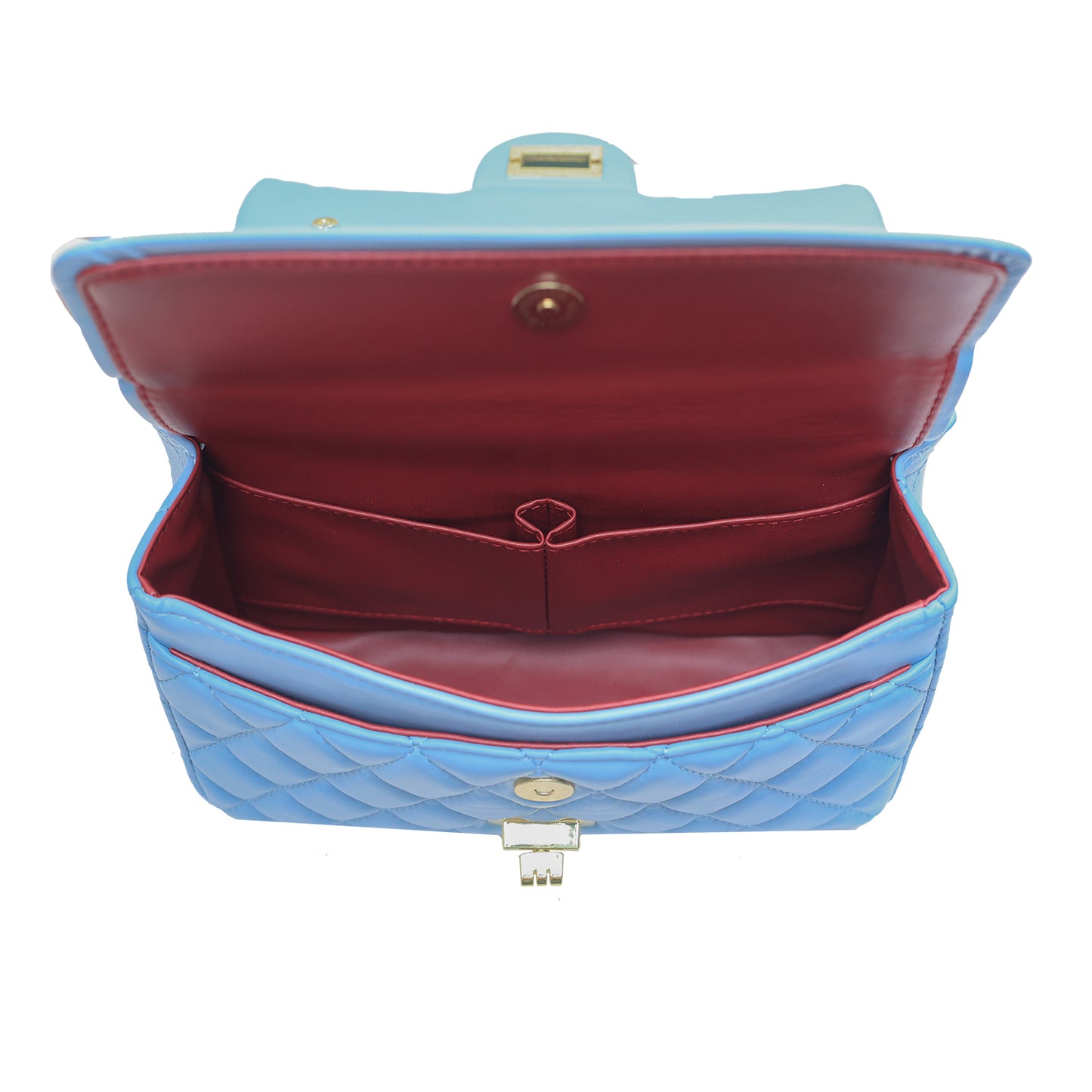 Close-up of celebrity style sling bag zipper.