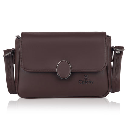 Catchy Everyday use Evening Tan, Brown and Black Sling Bag