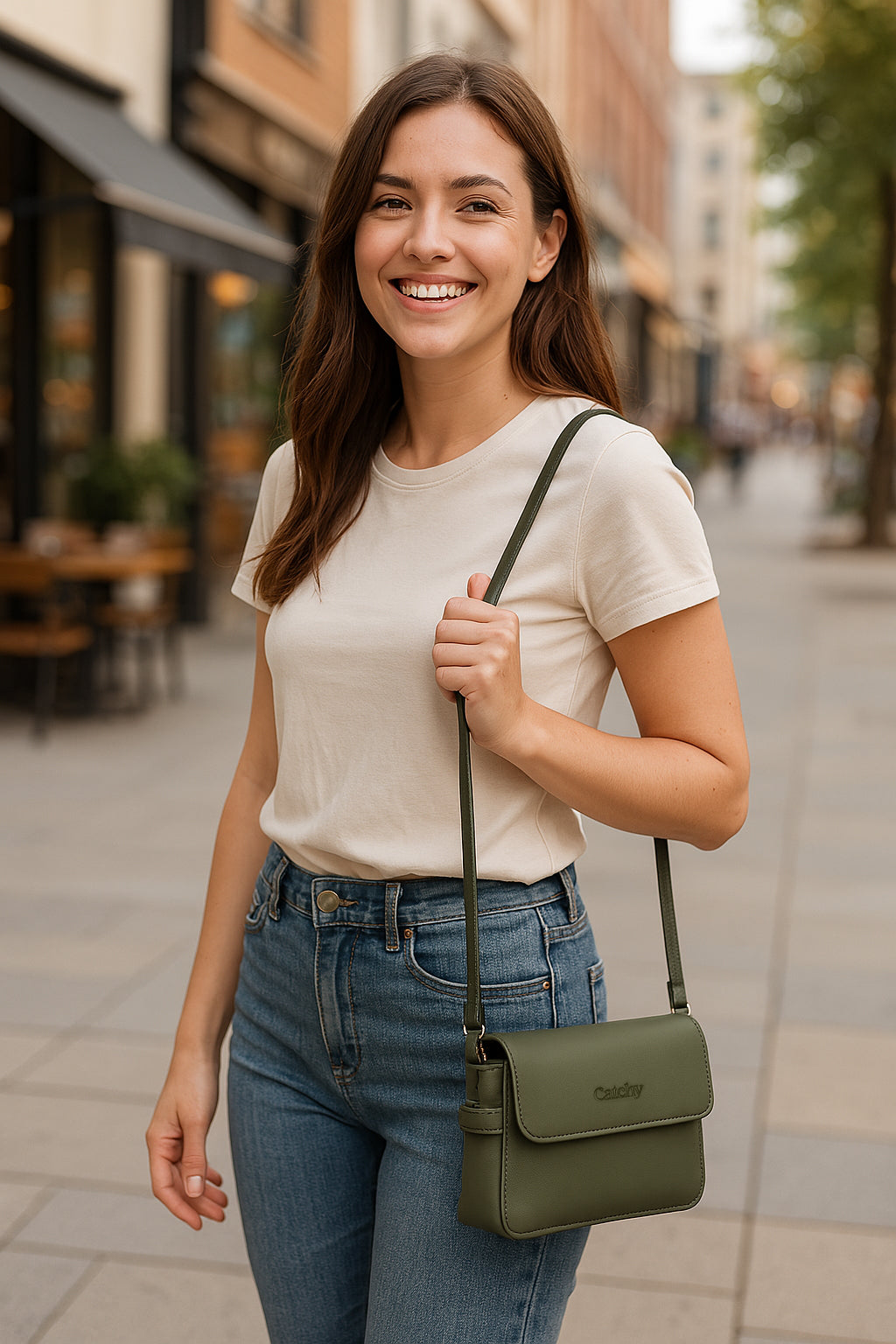 Catchy Sling Bag for Girls | Stylish Crossbody Bag for Girls, Ladies, Women | Minimalistic Bag Made of PU