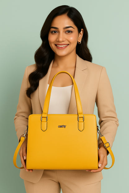 Catchy Classic PU Tote Bag – Stylish Handbag for Work & Casual Outings