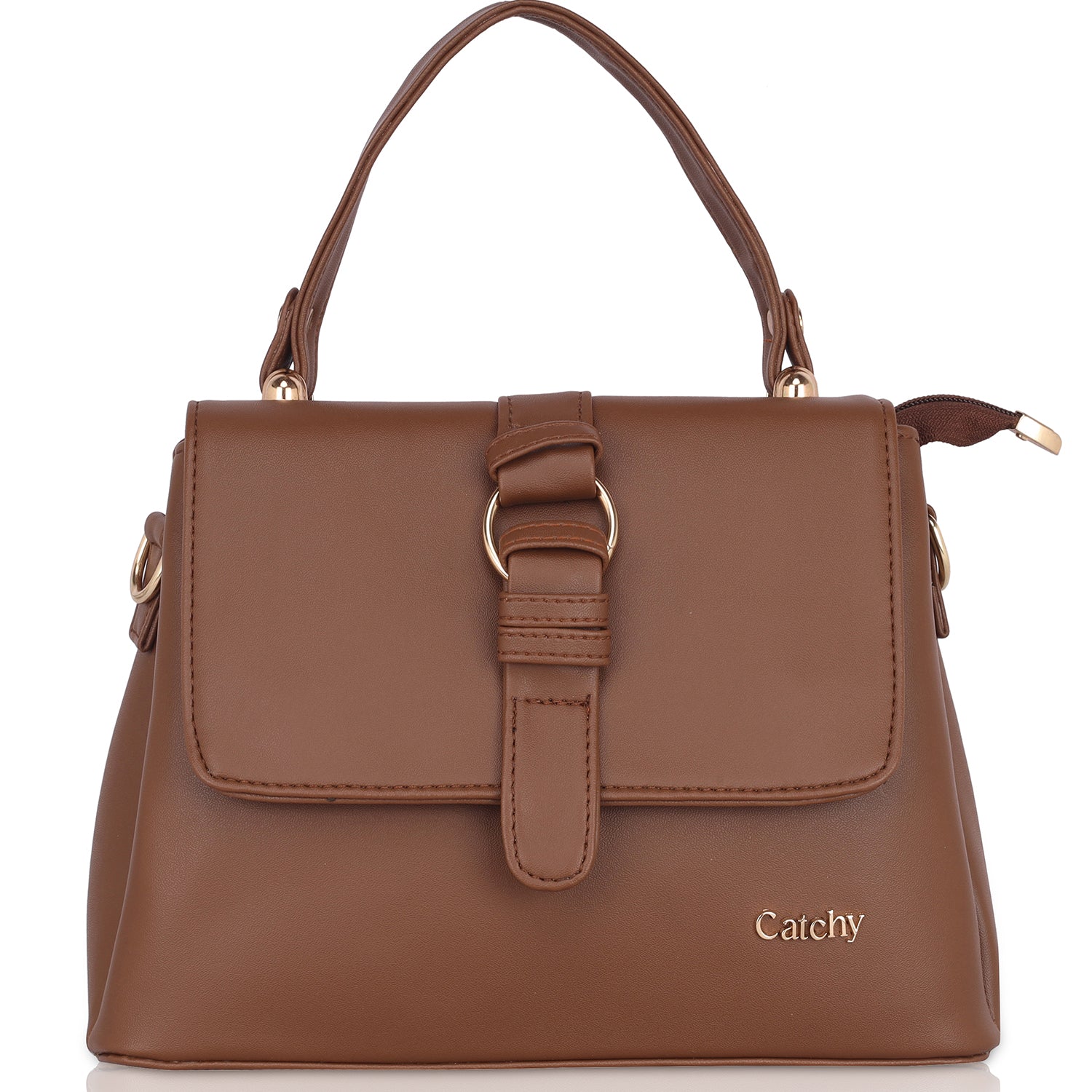Shoulder sling bag in gold for elegant evenings.