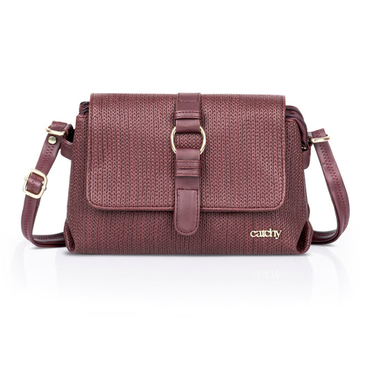 Catchy Textured Royal Sling Bag