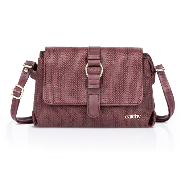 Catchy Textured Royal Sling Bag