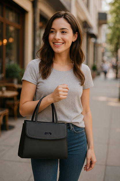 Catchy Everyday use Women Black, Brown and Tan Handbag