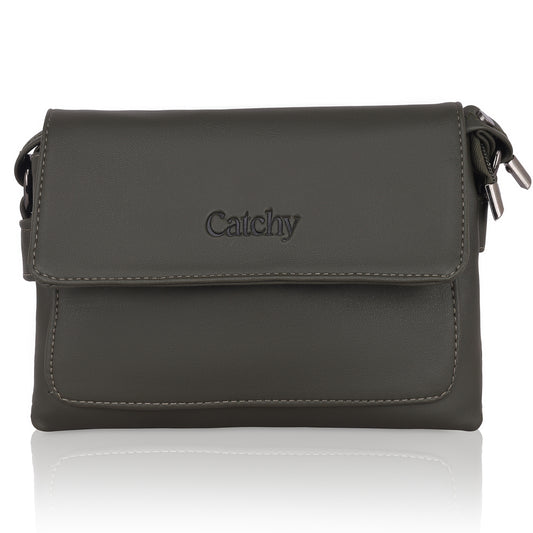 Catchy Sling Bag for Girls | Stylish Crossbody Bag for Girls, Ladies, Women | Minimalistic Bag Made of PU