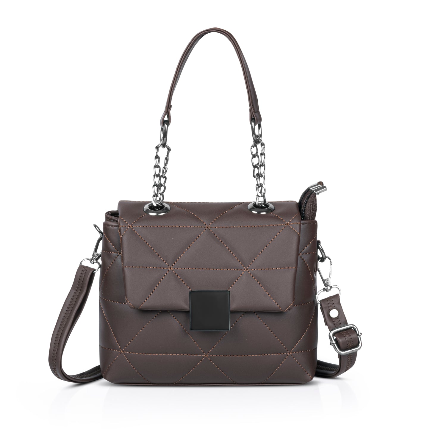 Catchy Quilted Sling Bag – Trendy shoulder sling bag with Chain Strap