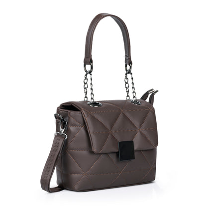 Catchy Quilted Sling Bag – Trendy shoulder sling bag with Chain Strap