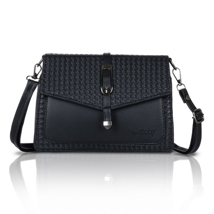 Catchy Women’s PU Mobile Sling Pouch – Compact Crossbody Mini Bag with Clasp Closure & Adjustable Strap
