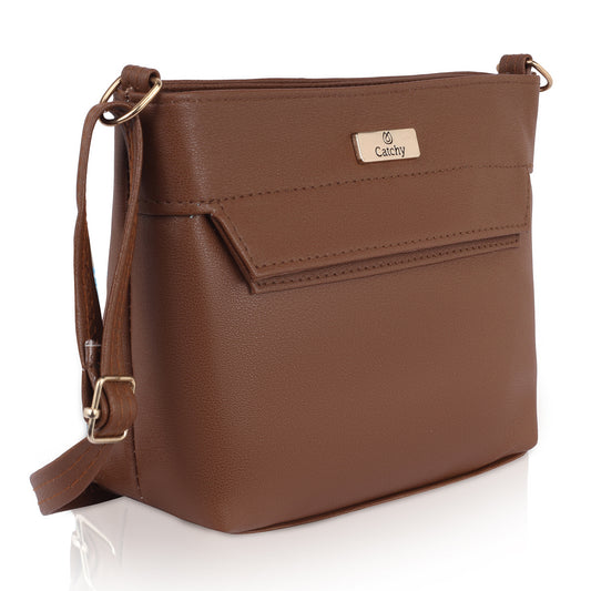 Catchy Sling Bag For Women| Stylish Crossbody Bag for Girls, Ladies, Women | Minimalistic Bag Made of PU