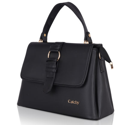 Catchy Everyday use Evening Black & Brown Sling Bag